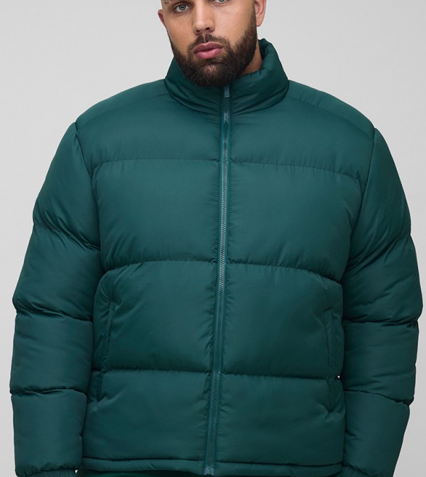 Plus & Tall High Neck Regular Fit Puffer Jacket