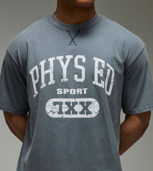 Phys Ed Printed Oversized Washed Active T-Shirt