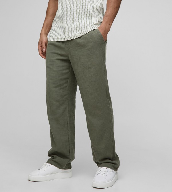 Cheesecloth Relaxed Fit Trousers