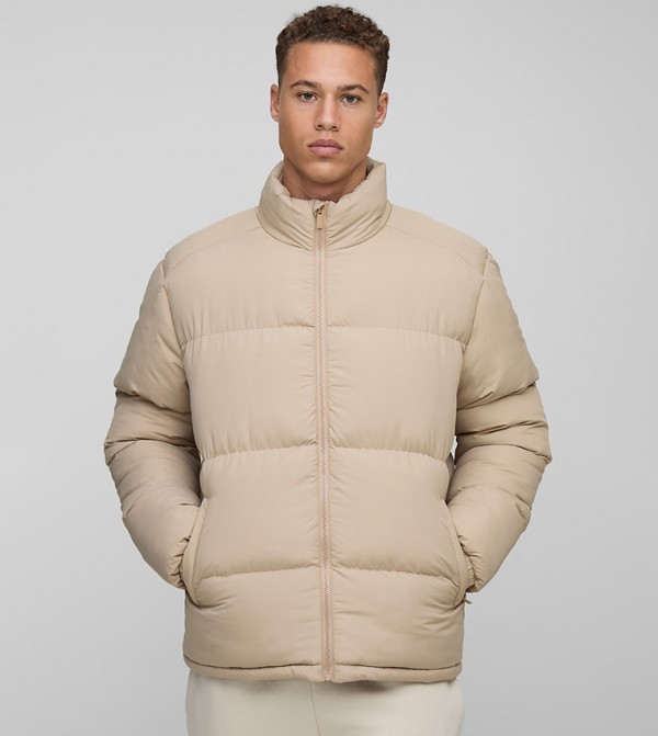 Tall Funnel Neck Puffer Jacket