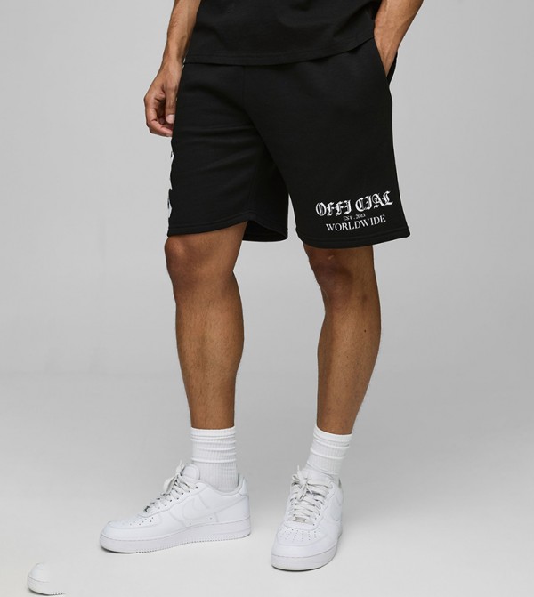 Official Print Relaxed Fit Shorts