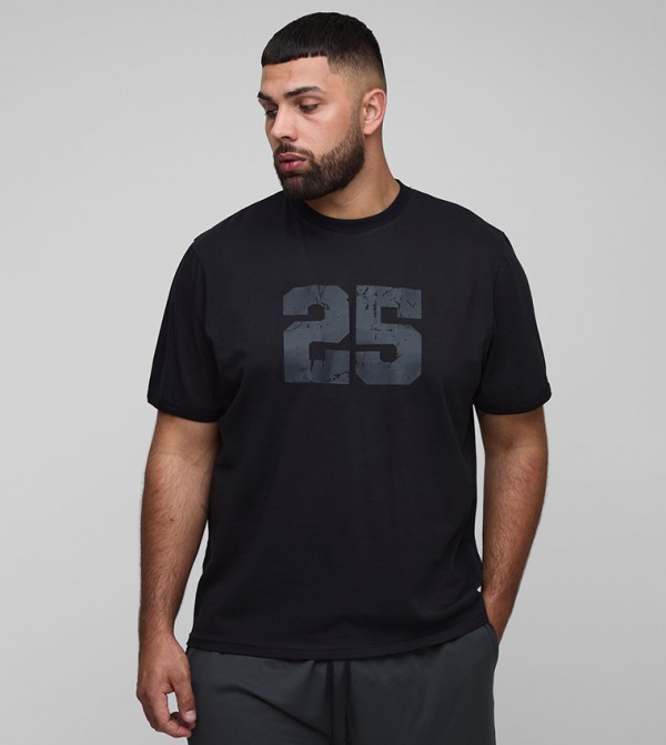 Plus & Tall Regular Fit Varsity Print Ringer T-Shirt