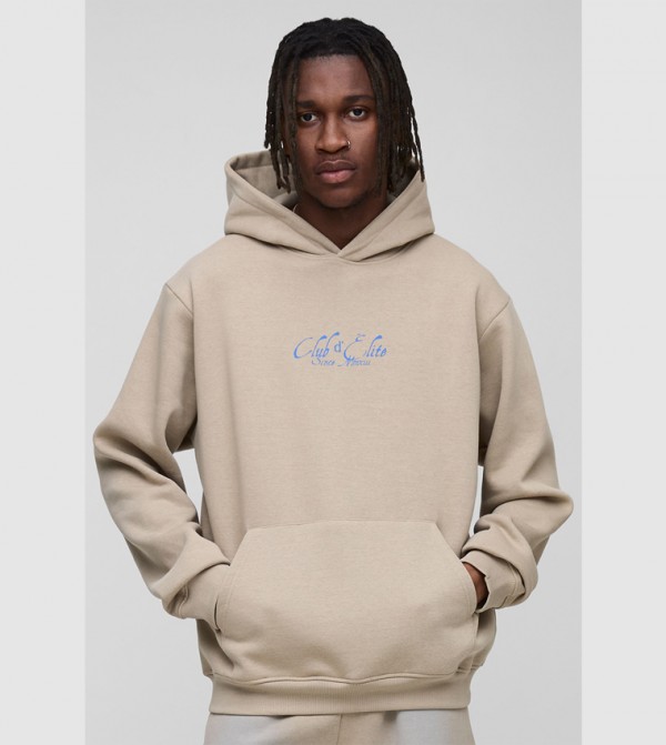 Plus & Tall Palm Print Regular Fit Hoodie