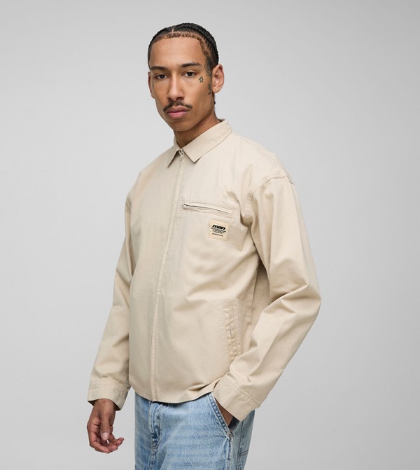 Washed Long Sleeves Oversized Overshirt