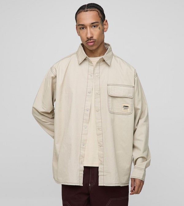 Super Oversized Washed Long Sleeves Shirt