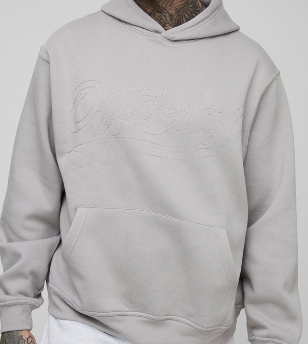 Tall Official Contrast Stitch Oversized Hoodie
