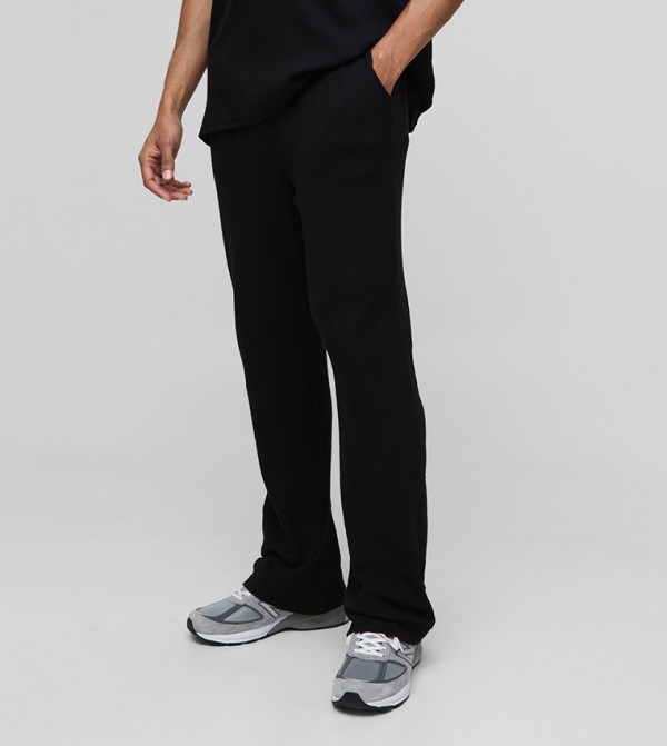Textured Relaxed Fit Sweatpants