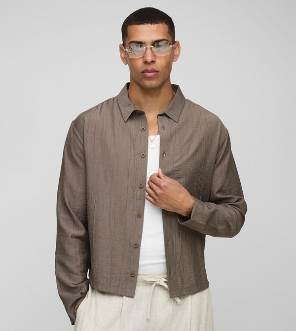 Crinkled Long Sleeves Shirt