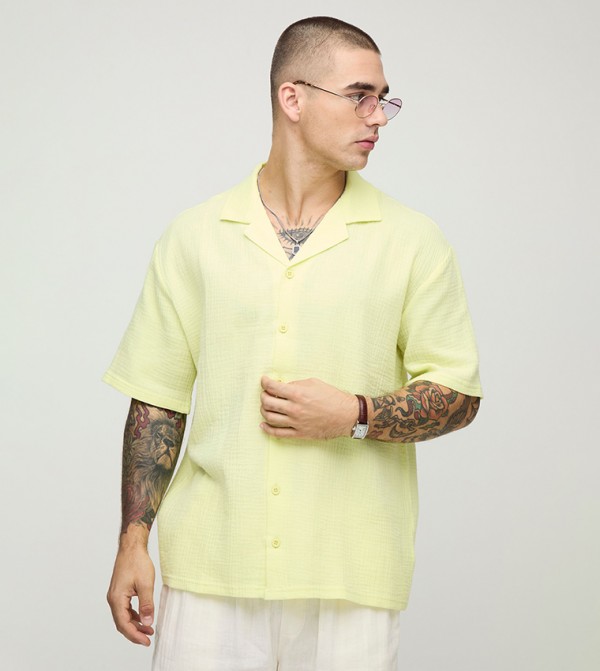 Cheesecloth Revere Collar Shirt