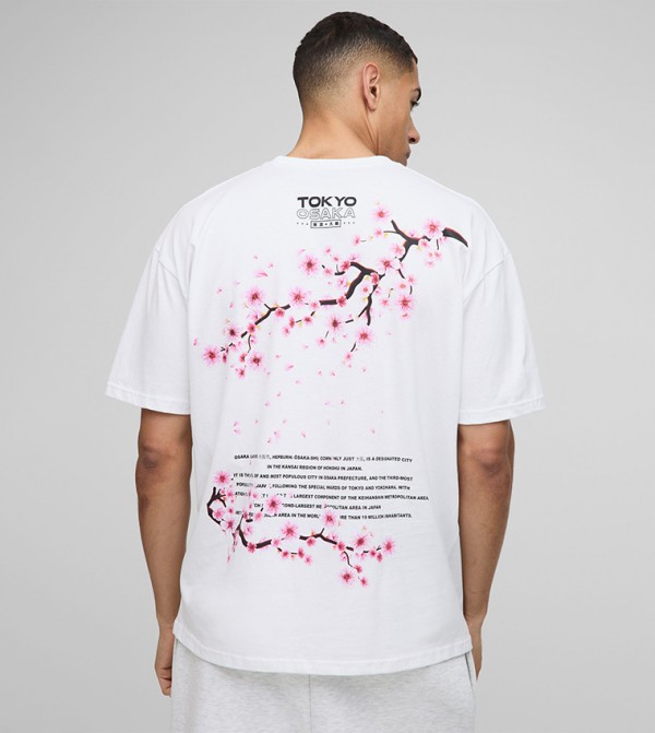 Printed Short Sleeves Oversized T-Shirt
