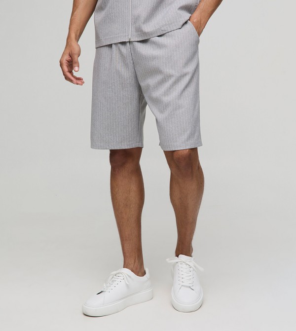 Striped Relaxed Fit Shorts