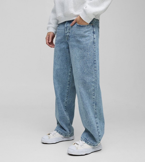 Washed Relaxed Fit Rigid Jeans