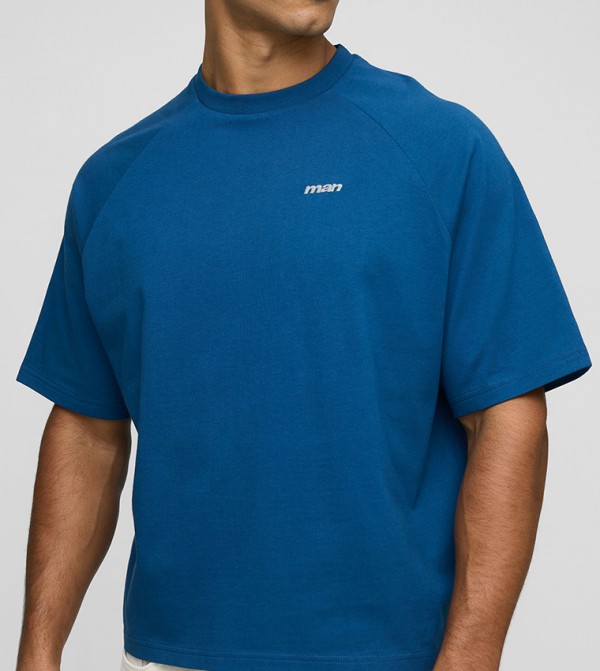 Embroidery Detail Crew Neck Oversized T-Shirt