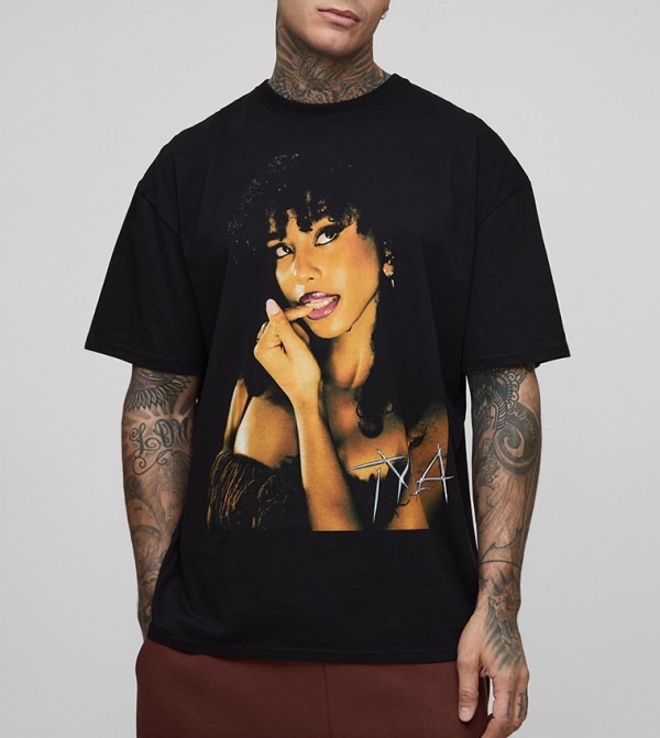 Tall Tyla License Print Oversized T-Shirt