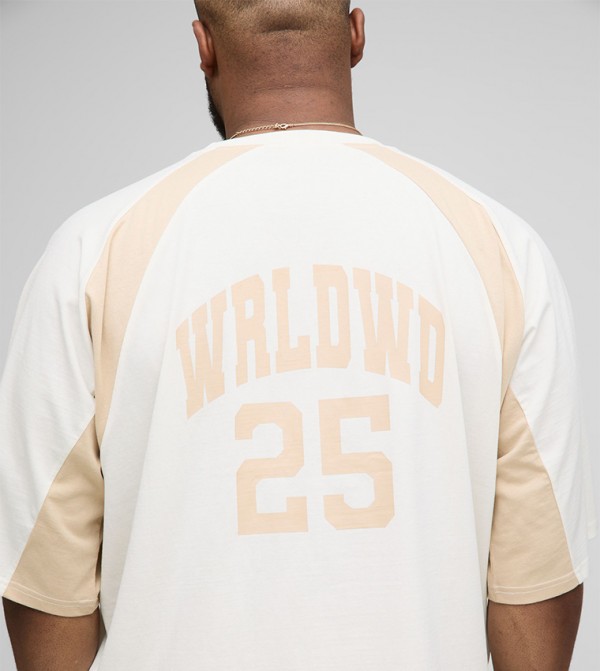 Worldwide Varsity Panel Print Oversized T-Shirt