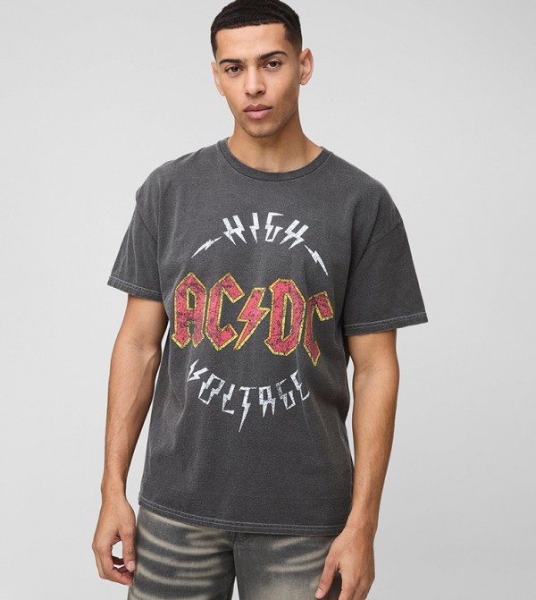 Printed Short Sleeves Oversized T-Shirt