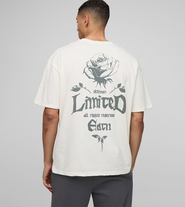 Printed Short Sleeves Oversized T-Shirt