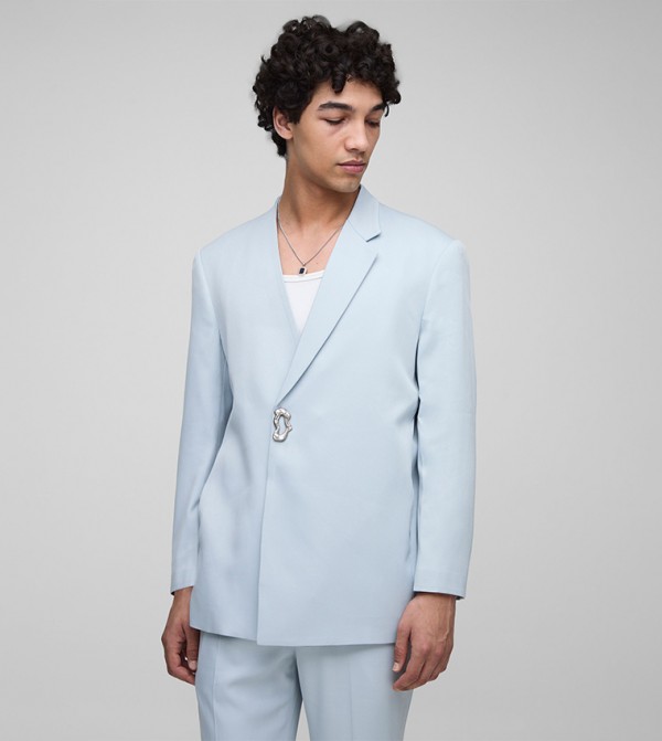 Asymmetrical Detail Long Sleeves Blazer