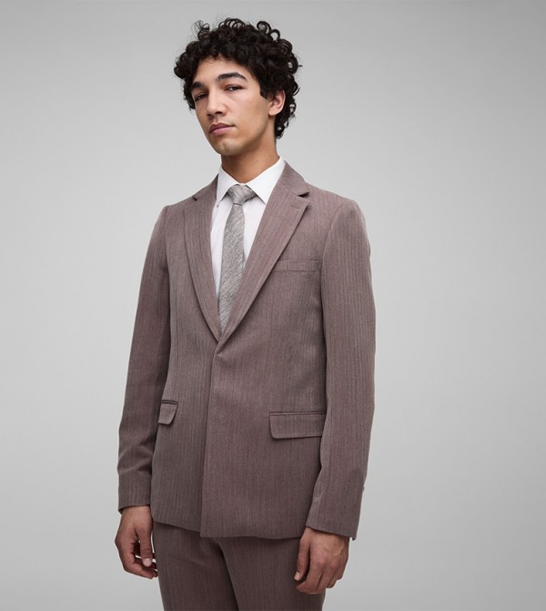 Herringbone Long Sleeves Blazer