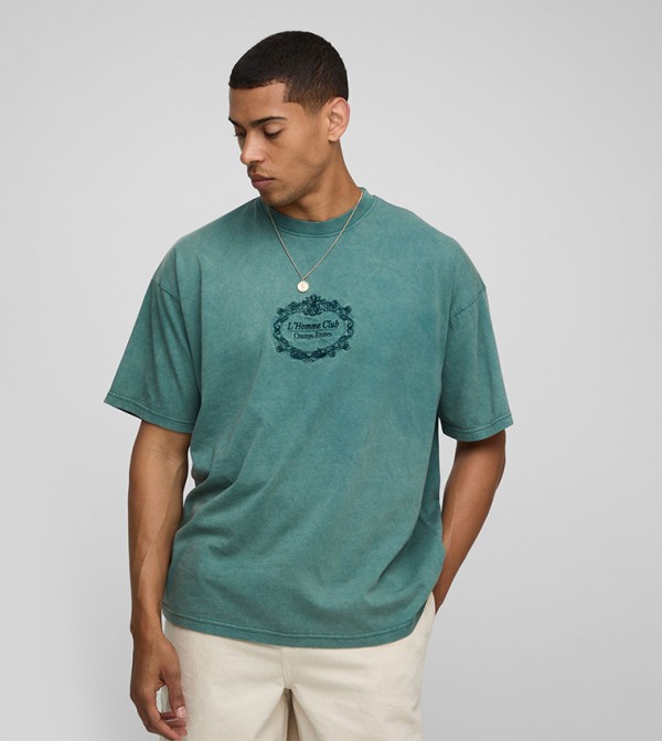 Homme Club Embroidered Short Sleeves T-Shirt