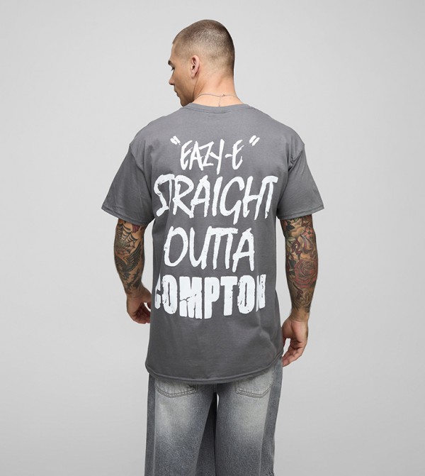 Eazy-E License Back Printed Short Sleeves T-Shirt