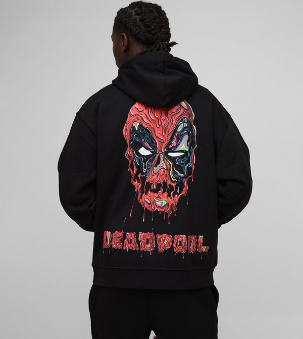 Marvel Deadpool License Printed Oversized Hoodie