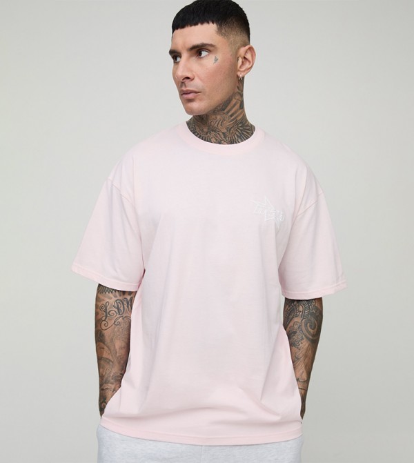 Tall Star Puff Print Oversized T-Shirt