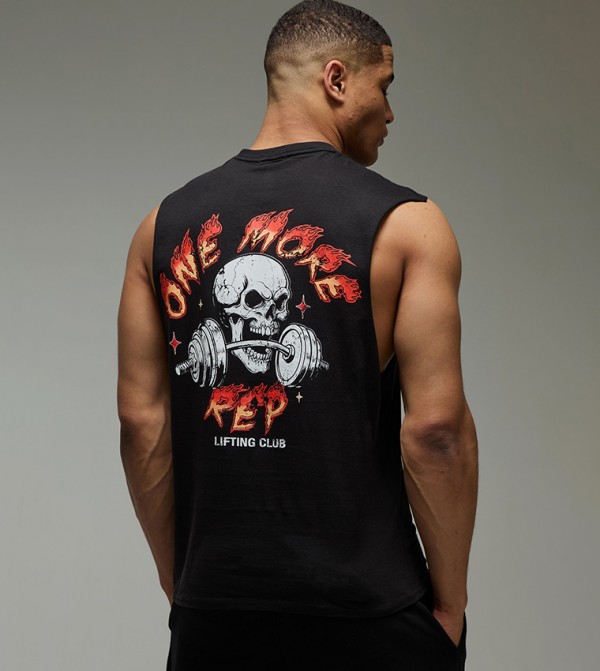 One More Rep Skull Tank Top