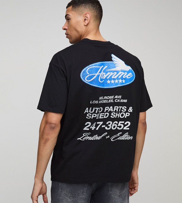 Printed Short Sleeves Oversized T-Shirt