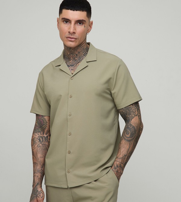 Tall Technical Stretch Revere Collar Shirt
