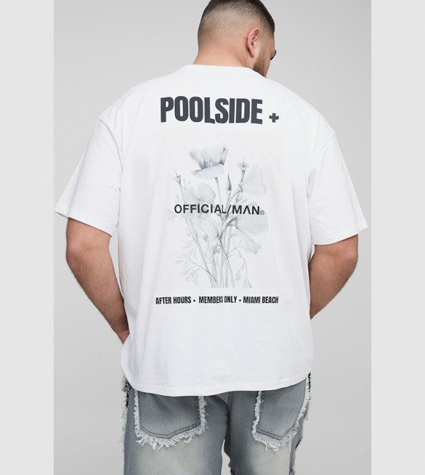 Plus & Tall Official Floral Print Oversized T-Shirt