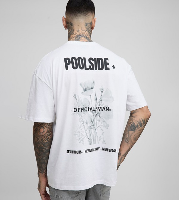 Tall Oversized Official Floral Printed T-Shirt