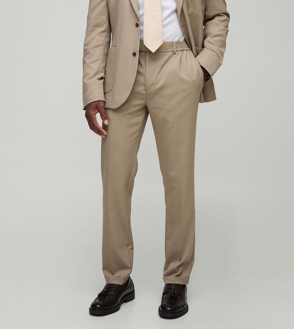 Solid Slim Fit Trousers