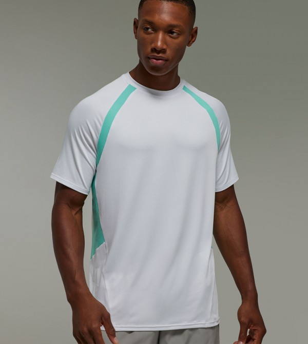Lightweight Color Block Regular Fit Active T-Shirt