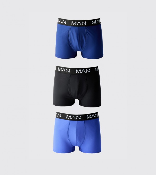 Pack of 3 Logo Waistband Trunks