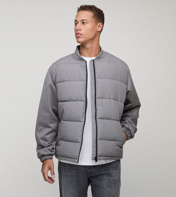 Tall Regular Fit Scuba Sleeves Puffer Jacket