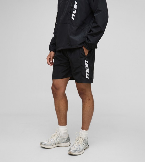 Logo Printed Nylon Active Shorts