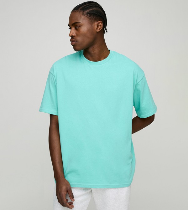 Solid Crew Neck Oversized T-Shirt