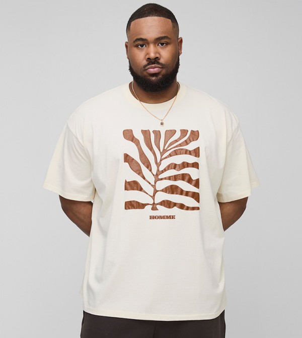 Plus & Tall Printed Oversized T-Shirt