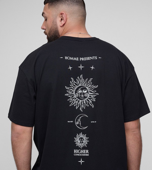 Homme Higher Consciousness Print Oversized T-Shirt