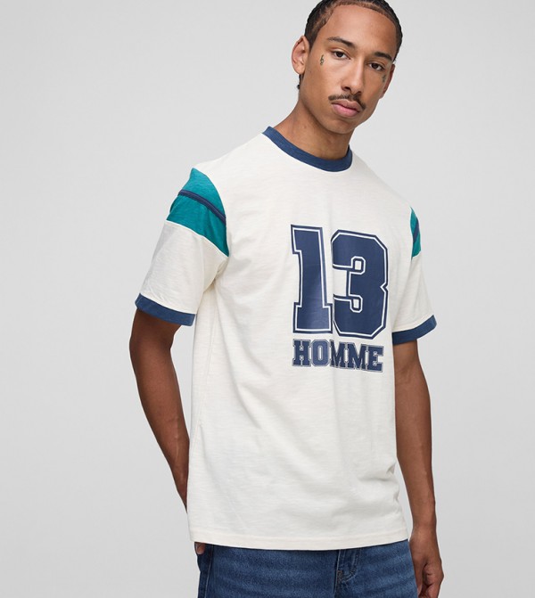 Regular Fit Varsity Slub Ringer T-Shirt
