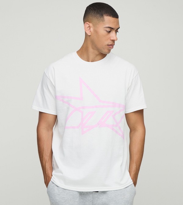 Printed Short Sleeves Oversized T-Shirt