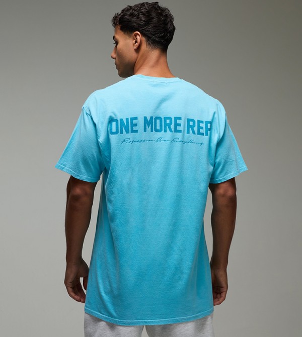 Washed One More Rep Printed Oversized T-Shirt