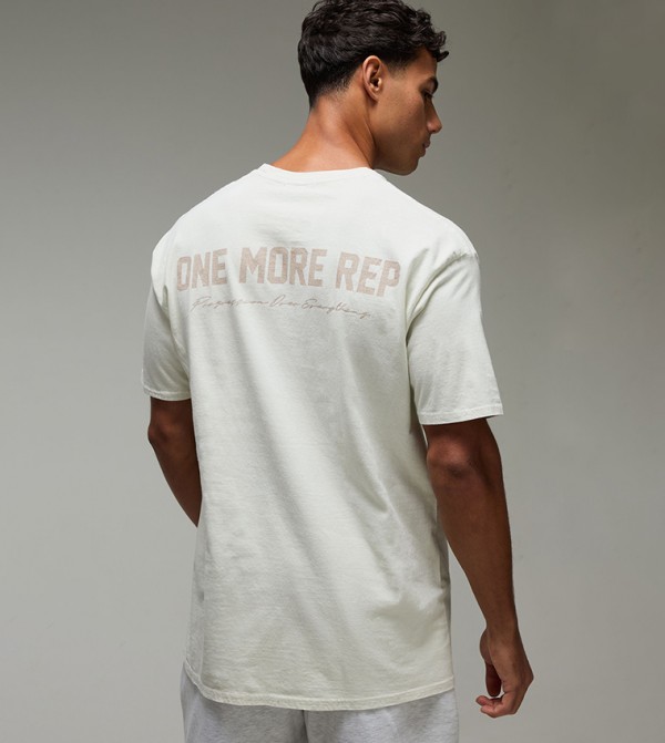 Washed One More Rep Printed Oversized T-Shirt