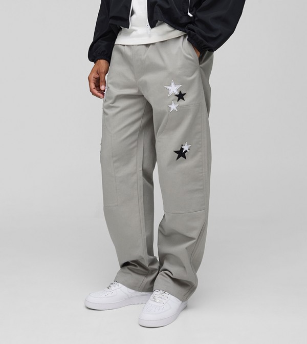 Elasticated Waist Relaxed Fit Star Carpenter Trousers