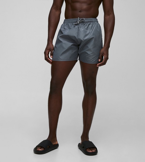 Solid Drawstring Waist Shorts