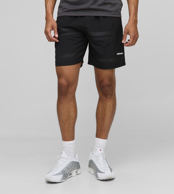 Crinkle Nylon Striped Active Shorts
