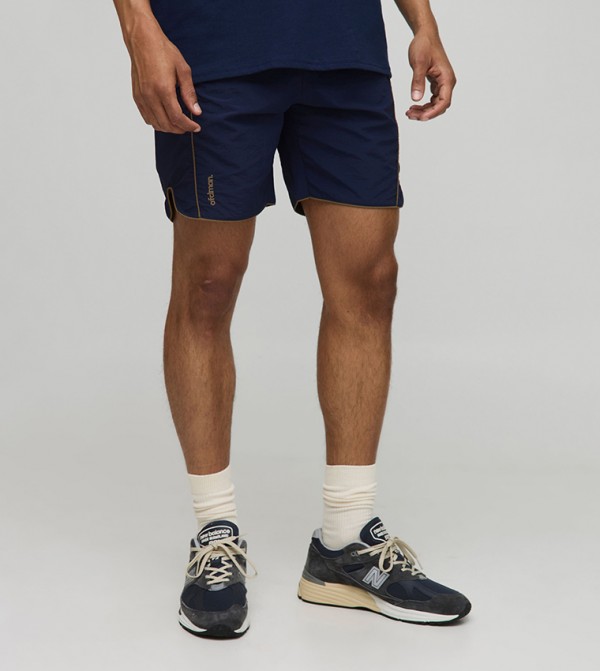 Crinkle Nylon Pipped Active Shorts