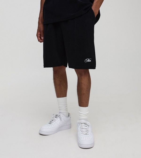 Embroidered Towelling Shorts