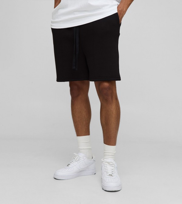 Drop Crotch Pintuck Oversized Shorts